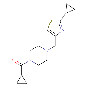 1-cyclopropanecarbonyl-4-[(2-cyclopropyl-1,3-thiazol-4-yl)methyl]piperazine