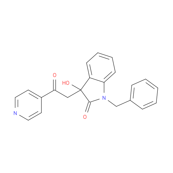 1-benzyl-3-hydroxy-3-[2-oxo-2-(4-pyridinyl)ethyl]-1,3-dihydro-2H-indol-2-one