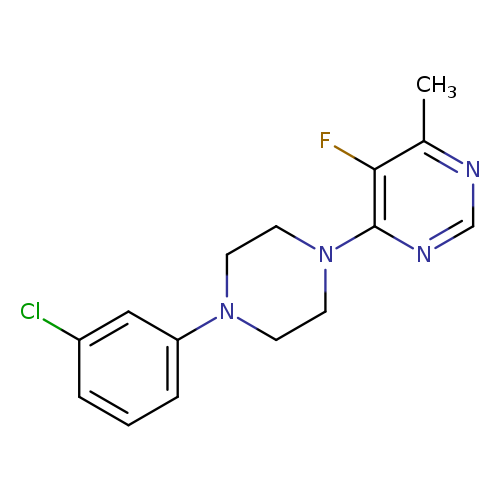 4-[4-(3-chlorophenyl)piperazin-1-yl]-5-fluoro-6-methylpyrimidine