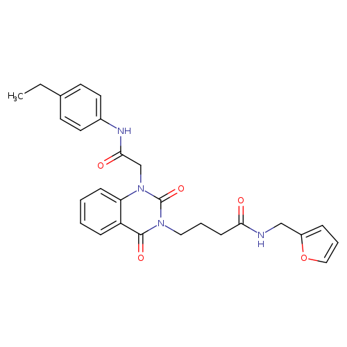 4-(1-{[(4-ethylphenyl)carbamoyl]methyl}-2,4-dioxo-1,2,3,4-tetrahydroquinazolin-3-yl)-N-[(furan-2-yl)methyl]butanamide