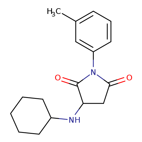 3-(cyclohexylamino)-1-(3-methylphenyl)-2,5-pyrrolidinedione