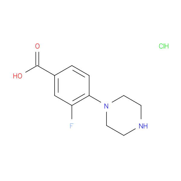 3-Fluoro-4-piperazinobenzoic acid HCl