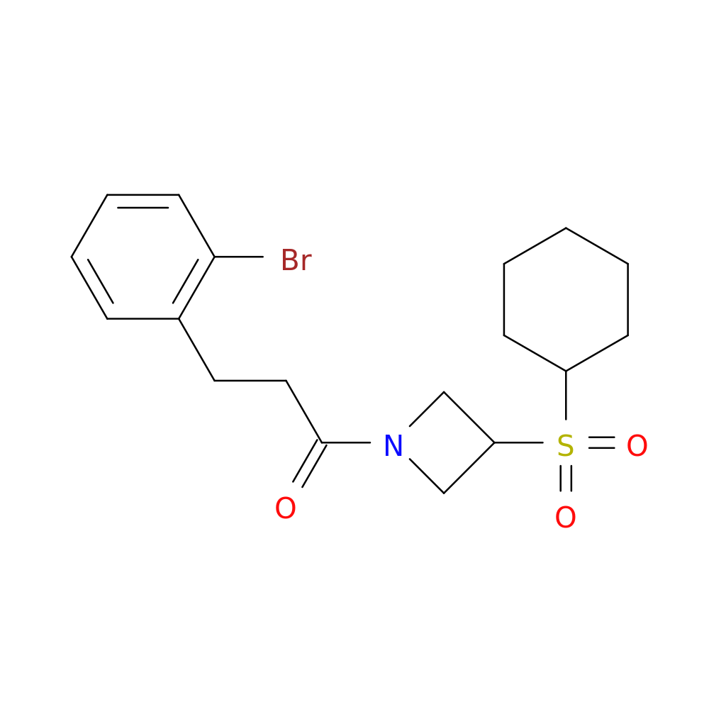 3-(2-bromophenyl)-1-[3-(cyclohexanesulfonyl)azetidin-1-yl]propan-1-one