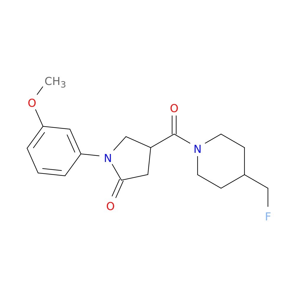 4-[4-(fluoromethyl)piperidine-1-carbonyl]-1-(3-methoxyphenyl)pyrrolidin-2-one