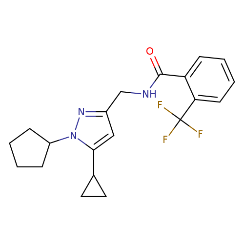 N-[(1-cyclopentyl-5-cyclopropyl-1H-pyrazol-3-yl)methyl]-2-(trifluoromethyl)benzamide