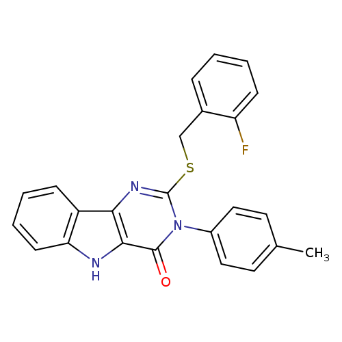 2-{[(2-fluorophenyl)methyl]sulfanyl}-3-(4-methylphenyl)-3H,4H,5H-pyrimido[5,4-b]indol-4-one
