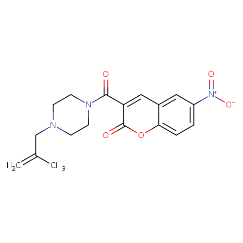3-[4-(2-methylprop-2-en-1-yl)piperazine-1-carbonyl]-6-nitro-2H-chromen-2-one