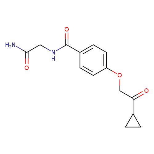 2-{[4-(2-cyclopropyl-2-oxoethoxy)phenyl]formamido}acetamide