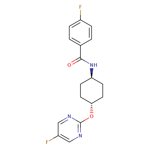 4-fluoro-N-[(1r,4r)-4-[(5-fluoropyrimidin-2-yl)oxy]cyclohexyl]benzamide