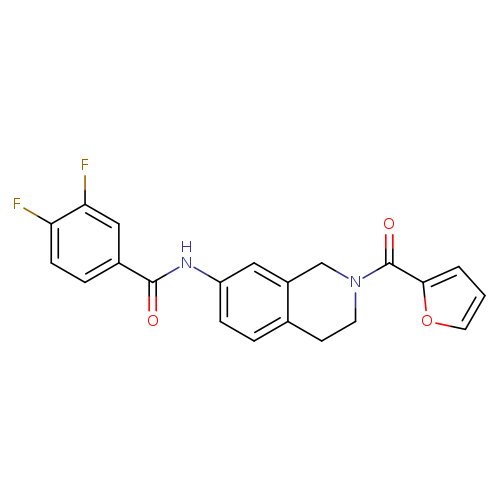 3,4-difluoro-N-[2-(furan-2-carbonyl)-1,2,3,4-tetrahydroisoquinolin-7-yl]benzamide