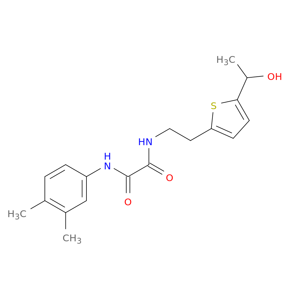 N'-(3,4-dimethylphenyl)-N-{2-[5-(1-hydroxyethyl)thiophen-2-yl]ethyl}ethanediamide