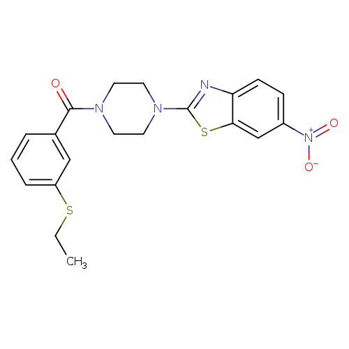 2-{4-[3-(ethylsulfanyl)benzoyl]piperazin-1-yl}-6-nitro-1,3-benzothiazole