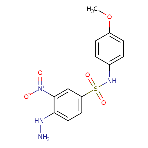 4-hydrazinyl-N-(4-methoxyphenyl)-3-nitrobenzenesulfonamide