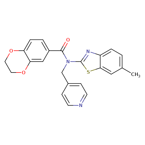 N-(6-methyl-1,3-benzothiazol-2-yl)-N-[(pyridin-4-yl)methyl]-2,3-dihydro-1,4-benzodioxine-6-carboxamide