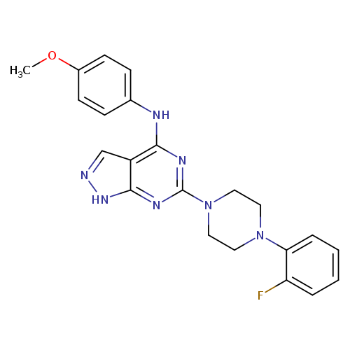 6-[4-(2-fluorophenyl)piperazin-1-yl]-N-(4-methoxyphenyl)-1H-pyrazolo[3,4-d]pyrimidin-4-amine