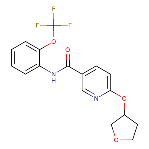 6-(oxolan-3-yloxy)-N-[2-(trifluoromethoxy)phenyl]pyridine-3-carboxamide