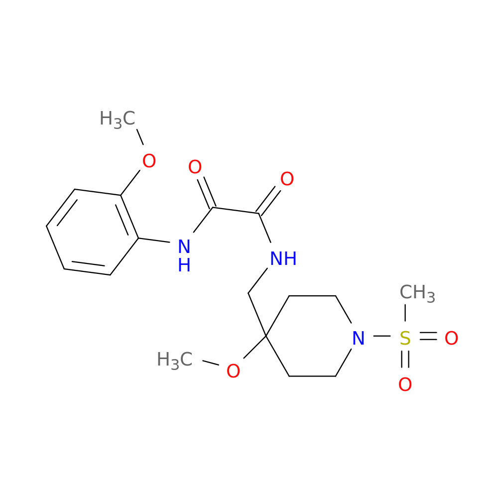 N-[(1-methanesulfonyl-4-methoxypiperidin-4-yl)methyl]-N'-(2-methoxyphenyl)ethanediamide