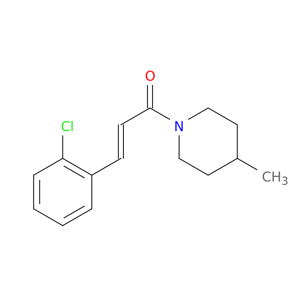 (2E)-3-(2-chlorophenyl)-1-(4-methylpiperidin-1-yl)prop-2-en-1-one