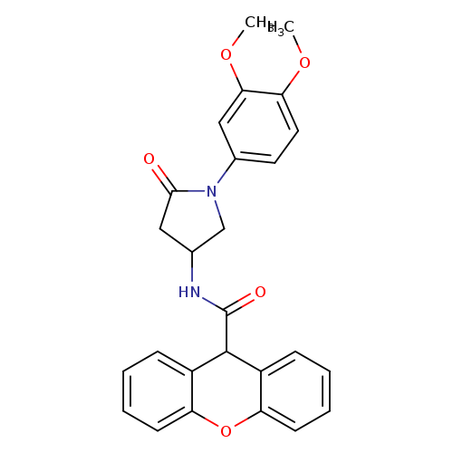 N-[1-(3,4-dimethoxyphenyl)-5-oxopyrrolidin-3-yl]-9H-xanthene-9-carboxamide