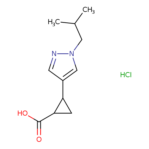 2-(1-isobutylpyrazol-4-yl)cyclopropanecarboxylic acid;hydrochloride