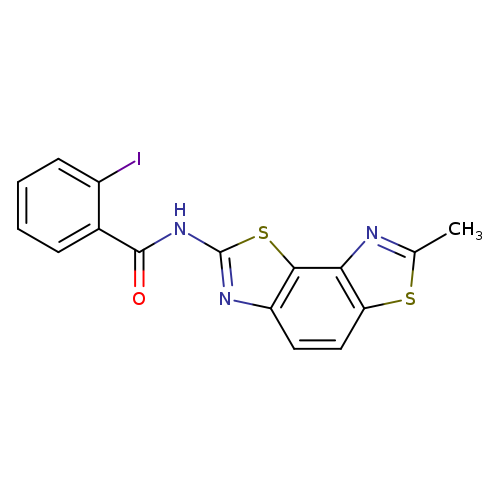 2-iodo-N-{11-methyl-3,10-dithia-5,12-diazatricyclo[7.3.0.0^{2,6}]dodeca-1(9),2(6),4,7,11-pentaen-4-yl}benzamide