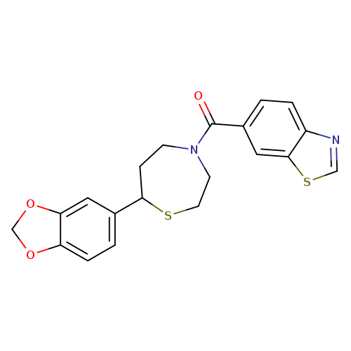 6-[7-(2H-1,3-benzodioxol-5-yl)-1,4-thiazepane-4-carbonyl]-1,3-benzothiazole
