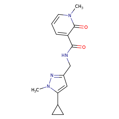 N-[(5-cyclopropyl-1-methyl-1H-pyrazol-3-yl)methyl]-1-methyl-2-oxo-1,2-dihydropyridine-3-carboxamide