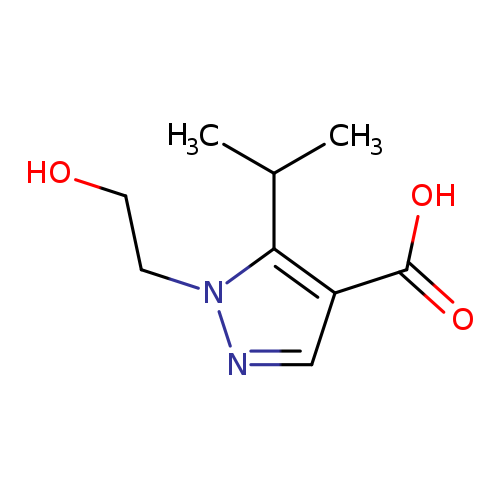 1-(2-hydroxyethyl)-5-(propan-2-yl)-1H-pyrazole-4-carboxylic acid