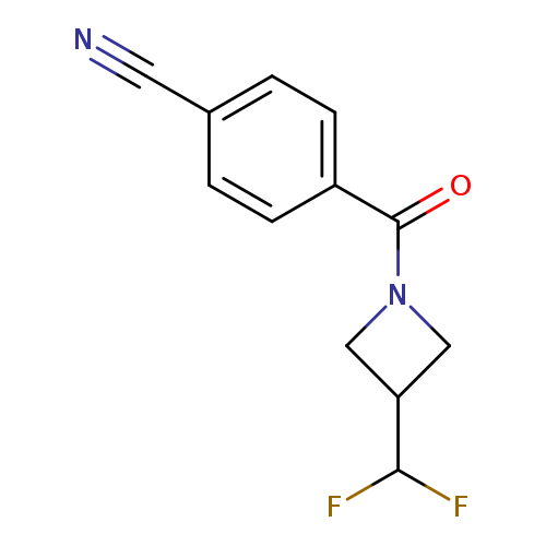 4-[3-(difluoromethyl)azetidine-1-carbonyl]benzonitrile