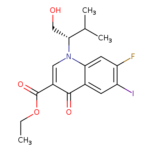 (S)-Ethyl 7-fluoro-1-(1-hydroxy-3-methylbutan-2-yl)-6-iodo-4-oxo-1,4-dihydroquinoline-3-carboxylate