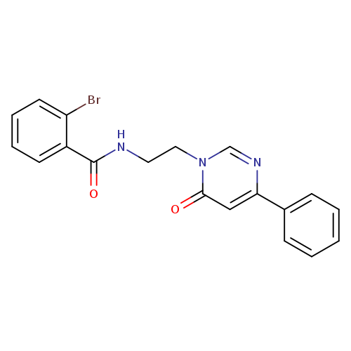 2-bromo-N-[2-(6-oxo-4-phenyl-1,6-dihydropyrimidin-1-yl)ethyl]benzamide