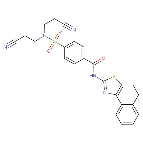 4-[bis(2-cyanoethyl)sulfamoyl]-N-{4H,5H-naphtho[1,2-d][1,3]thiazol-2-yl}benzamide
