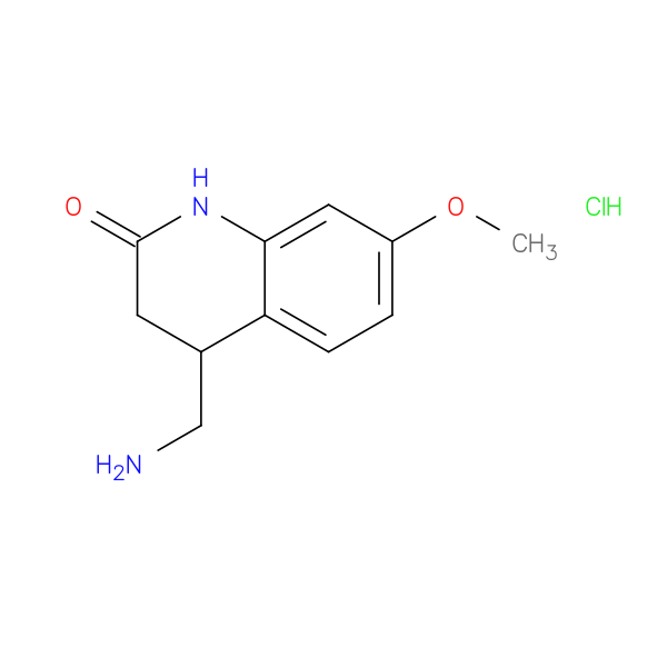 2(1H)-Quinolinone, 4-(aminomethyl)-3,4-dihydro-7-methoxy-, hydrochloride (1:1)