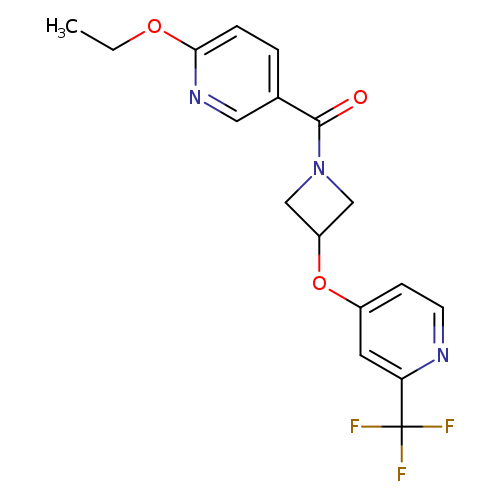 2-ethoxy-5-(3-{[2-(trifluoromethyl)pyridin-4-yl]oxy}azetidine-1-carbonyl)pyridine