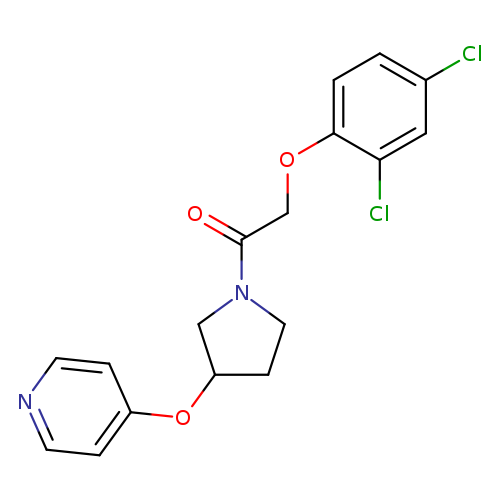 2-(2,4-dichlorophenoxy)-1-[3-(pyridin-4-yloxy)pyrrolidin-1-yl]ethan-1-one