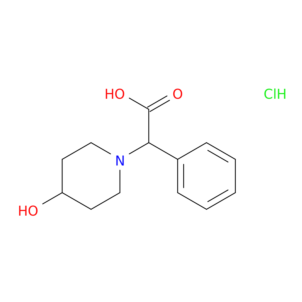 2-(4-hydroxypiperidin-1-yl)-2-phenylacetic acid hydrochloride
