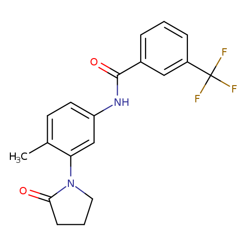 N-[4-methyl-3-(2-oxopyrrolidin-1-yl)phenyl]-3-(trifluoromethyl)benzamide