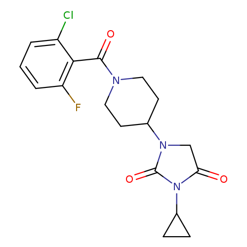 1-[1-(2-chloro-6-fluorobenzoyl)piperidin-4-yl]-3-cyclopropylimidazolidine-2,4-dione