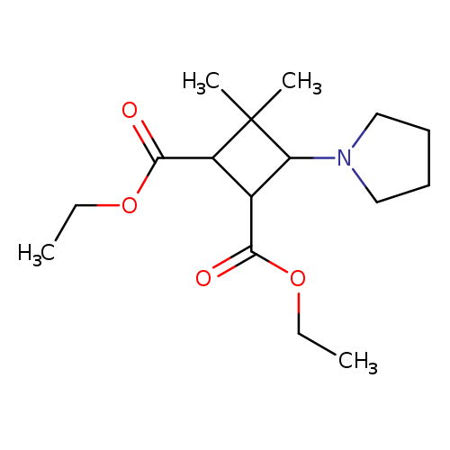 1,2-diethyl 3,3-dimethyl-4-(pyrrolidin-1-yl)cyclobutane-1,2-dicarboxylate
