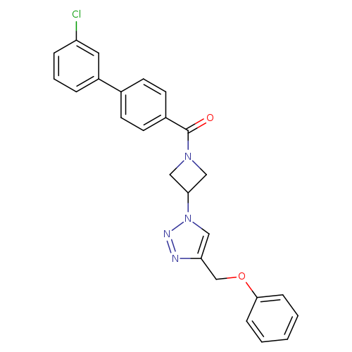 1-(1-{3'-chloro-[1,1'-biphenyl]-4-carbonyl}azetidin-3-yl)-4-(phenoxymethyl)-1H-1,2,3-triazole