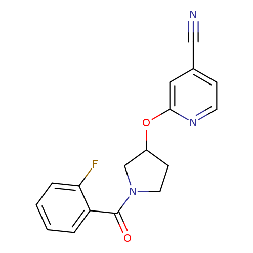 2-{[1-(2-fluorobenzoyl)pyrrolidin-3-yl]oxy}pyridine-4-carbonitrile