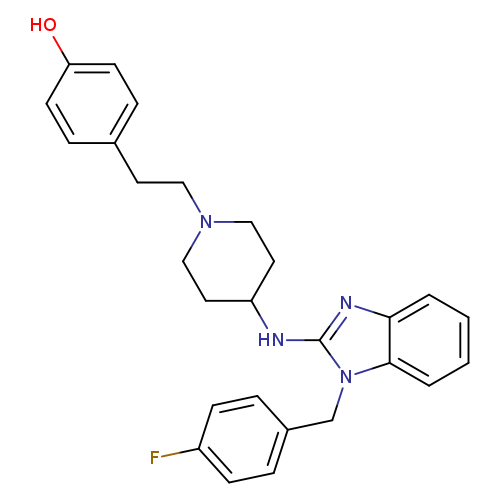 4-(2-(4-((1-(4-Fluorobenzyl)-1H-benzo[d]imidazol-2-yl)amino)piperidin-1-yl)ethyl)phenol