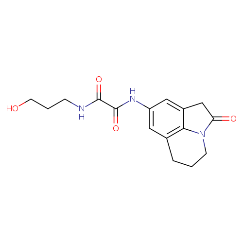 N-(3-hydroxypropyl)-N'-{2-oxo-1-azatricyclo[6.3.1.0^{4,12}]dodeca-4,6,8(12)-trien-6-yl}ethanediamide
