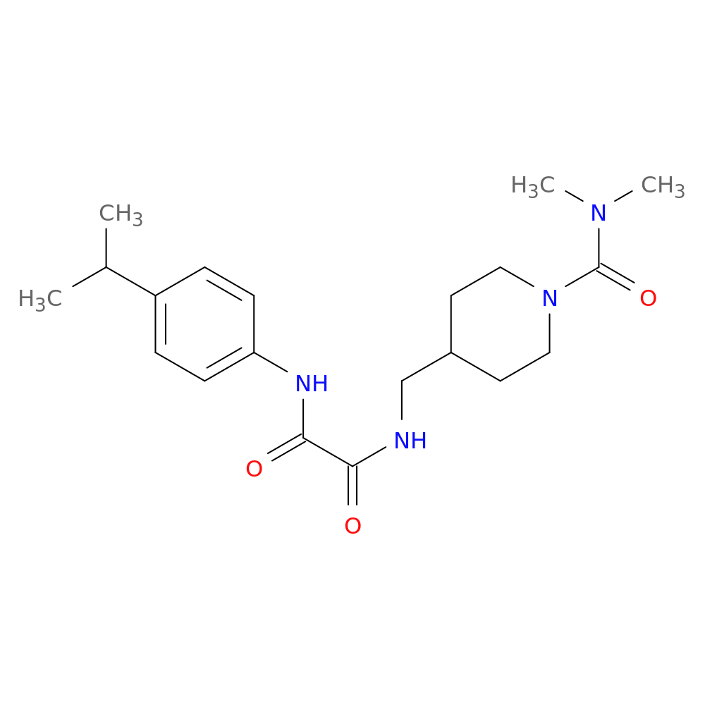 N-{[1-(dimethylcarbamoyl)piperidin-4-yl]methyl}-N'-[4-(propan-2-yl)phenyl]ethanediamide