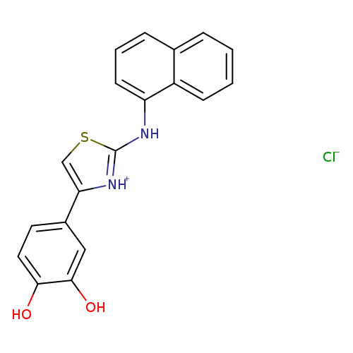 4-{2-[(naphthalen-1-yl)amino]-1,3-thiazol-4-yl}benzene-1,2-diol hydrochloride