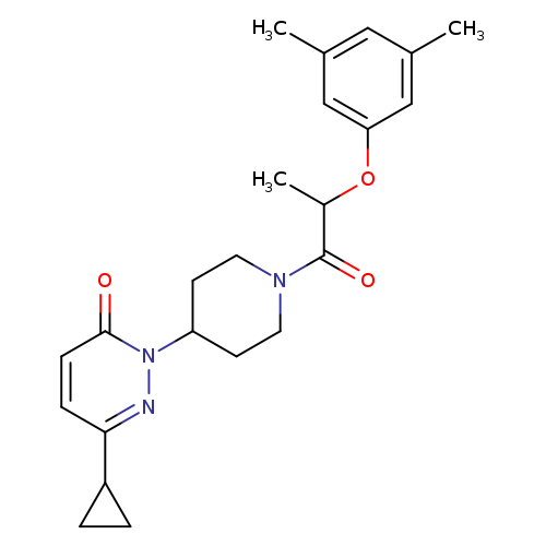 6-cyclopropyl-2-{1-[2-(3,5-dimethylphenoxy)propanoyl]piperidin-4-yl}-2,3-dihydropyridazin-3-one