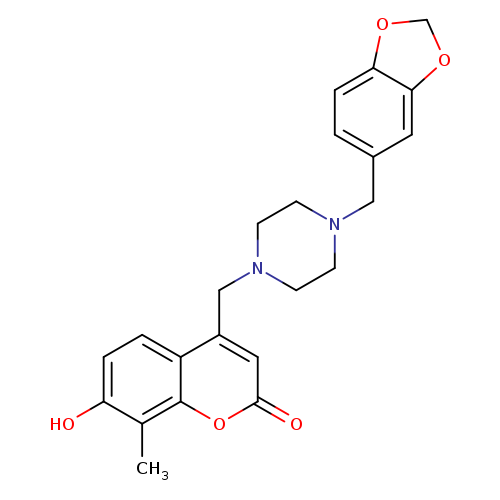 4-({4-[(2H-1,3-benzodioxol-5-yl)methyl]piperazin-1-yl}methyl)-7-hydroxy-8-methyl-2H-chromen-2-one
