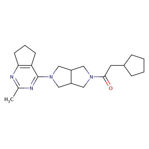 2-cyclopentyl-1-(5-{2-methyl-5H,6H,7H-cyclopenta[d]pyrimidin-4-yl}-octahydropyrrolo[3,4-c]pyrrol-2-yl)ethan-1-one
