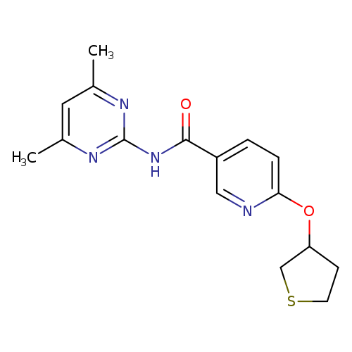 N-(4,6-dimethylpyrimidin-2-yl)-6-(thiolan-3-yloxy)pyridine-3-carboxamide