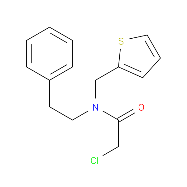 2-chloro-N-(2-phenylethyl)-N-[(thiophen-2-yl)methyl]acetamide